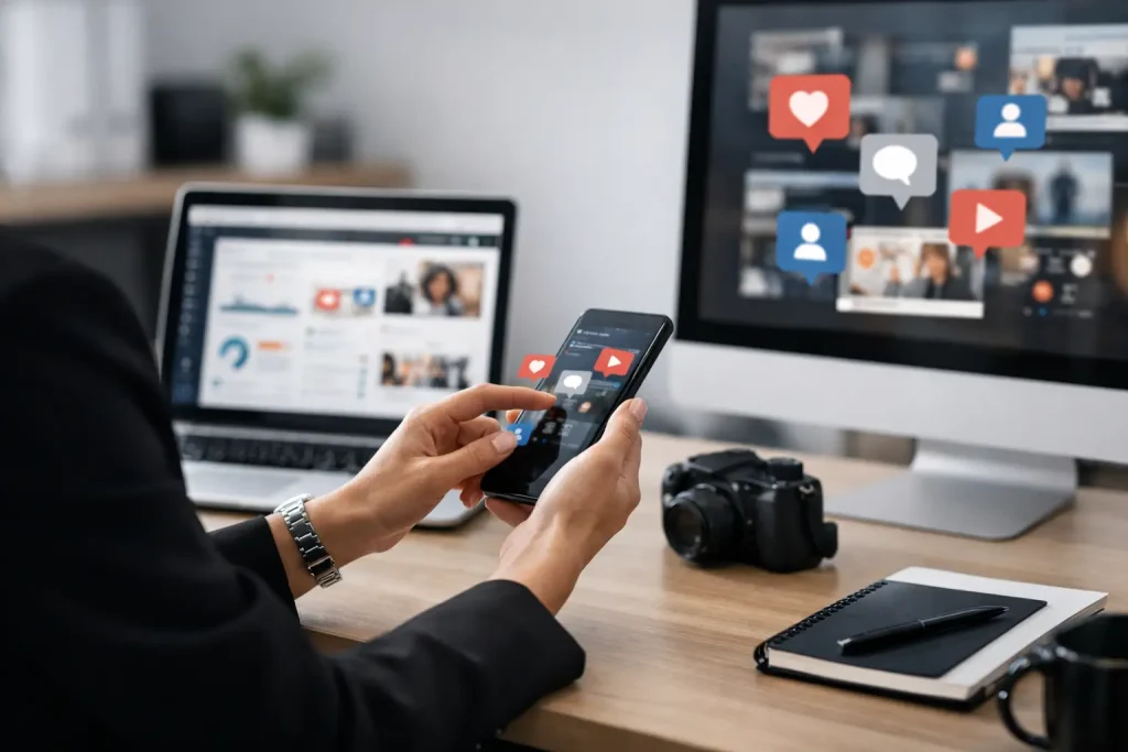 Professional social media management for businesses